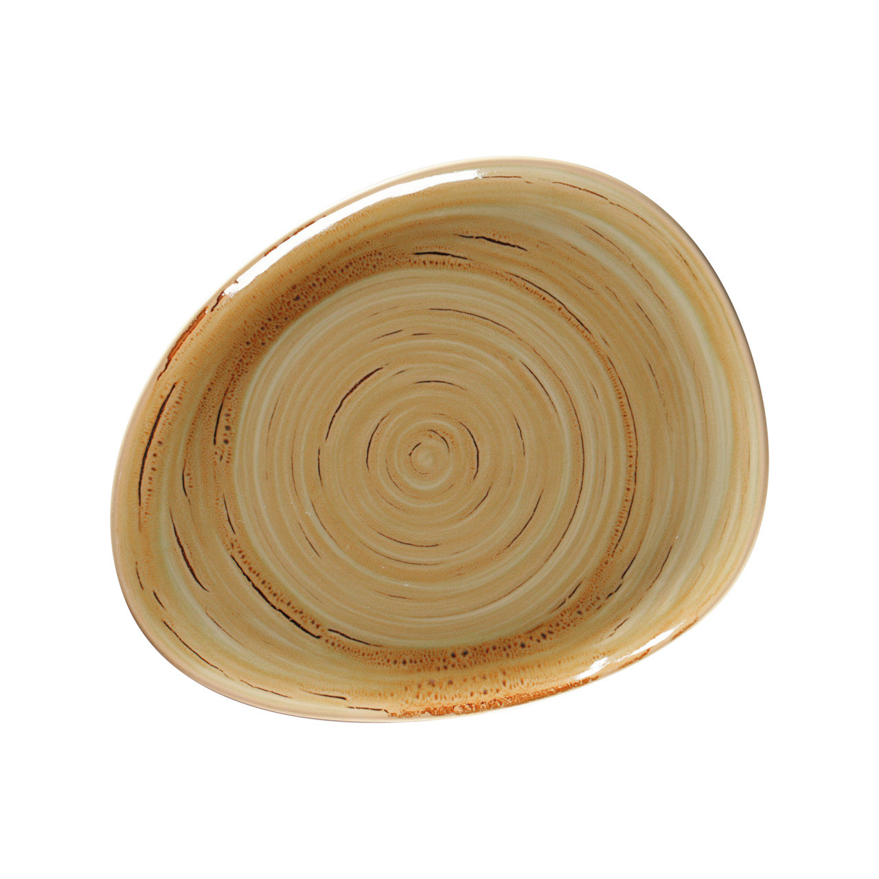 Spot, Teller flach organisch 279 x 224 mm garnet beige
